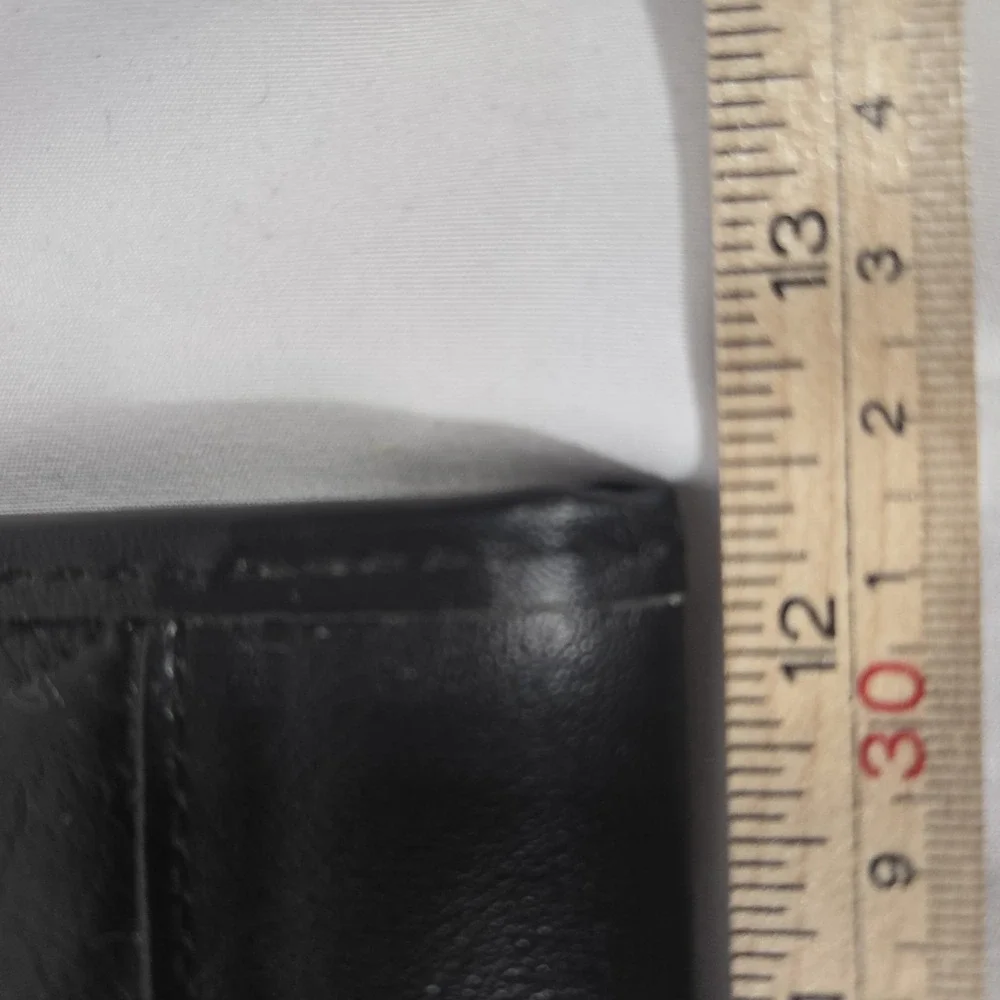 LVintage ondon Fog Black Leather Portfolio